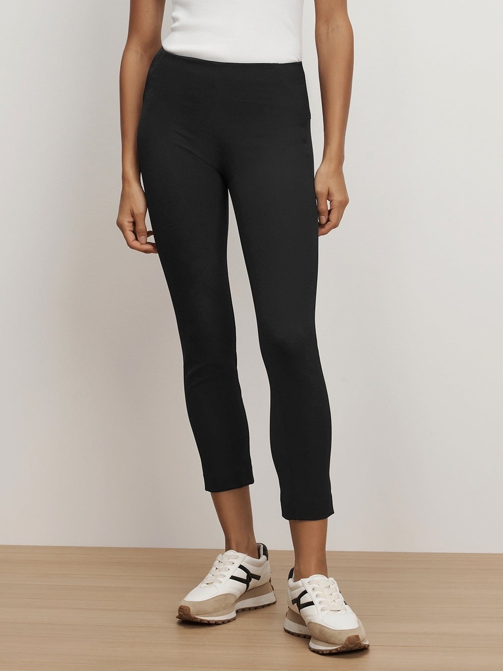 Veronica Beard Black Scuba Slim Fit Pants